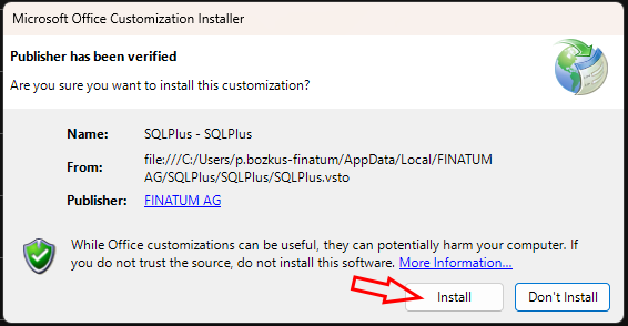 Install Button Screenshot